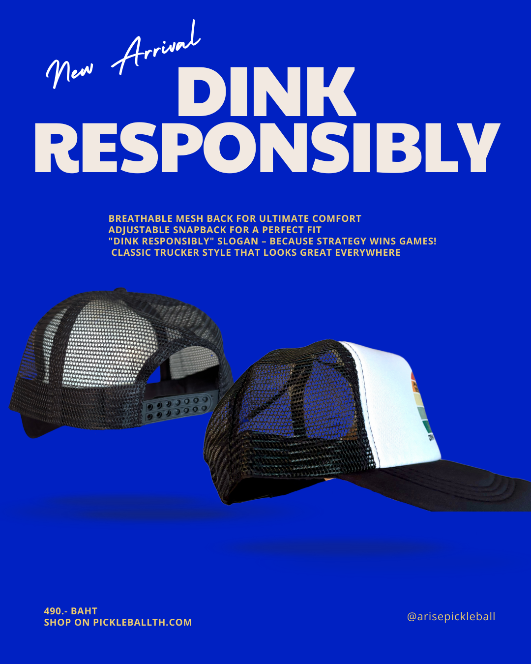 Arise Dink Responsibly Trucker Cap