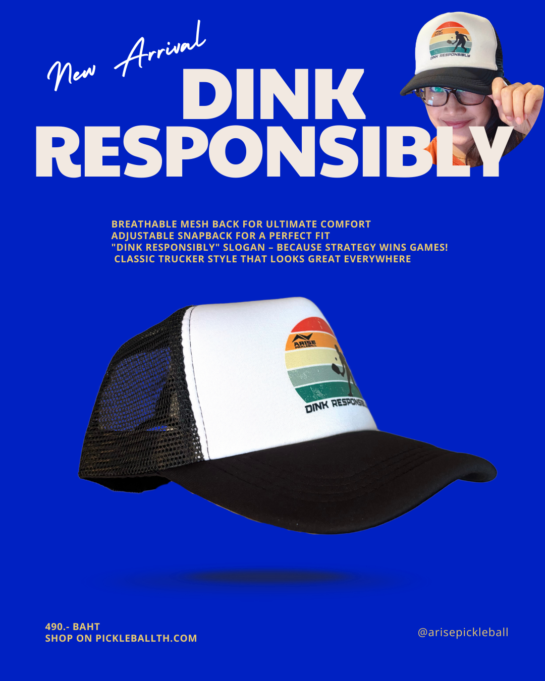 Arise Dink Responsibly Trucker Cap