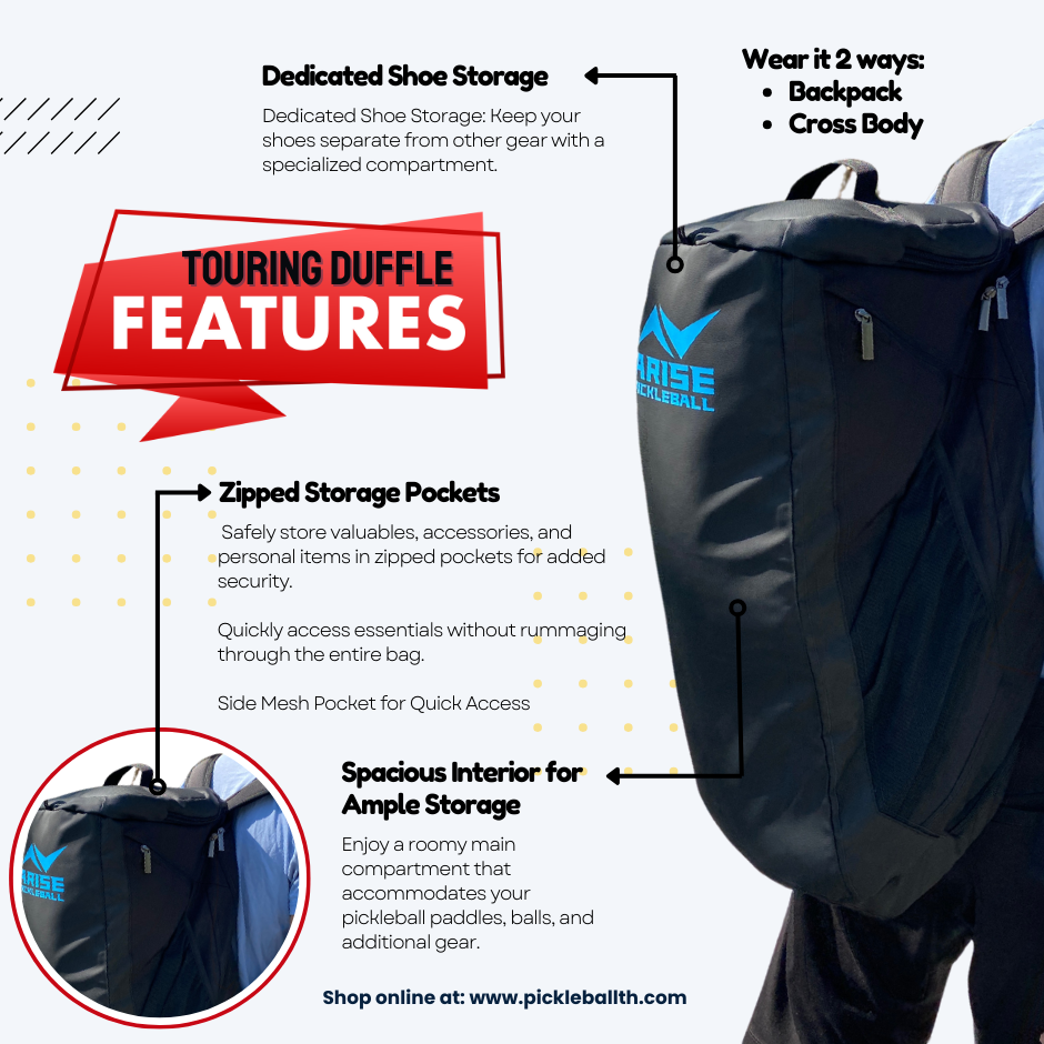 Arise Pickleball Touring Duffle Bag