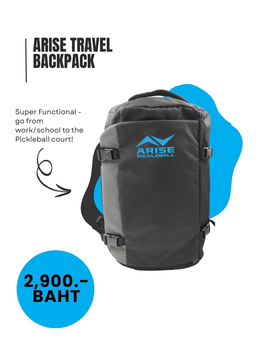 Arise Pickleball Travel Backpack