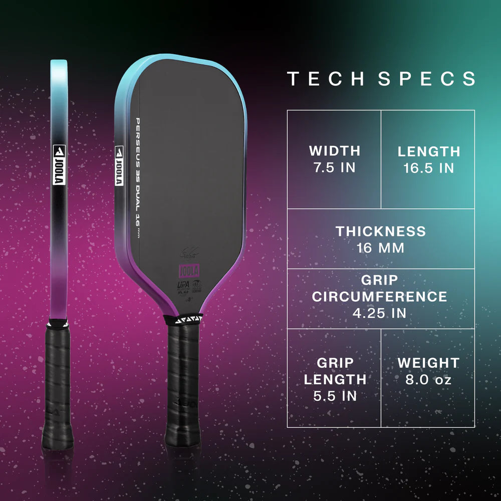 JOOLA Perseus 3S Dual 16mm Pickleball Paddle