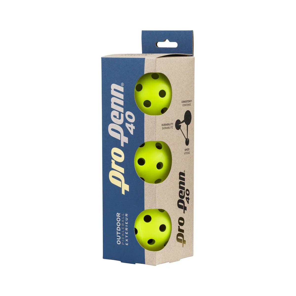 HEAD Pro Penn 40 Outdoor Pickleballs (3-Pack)